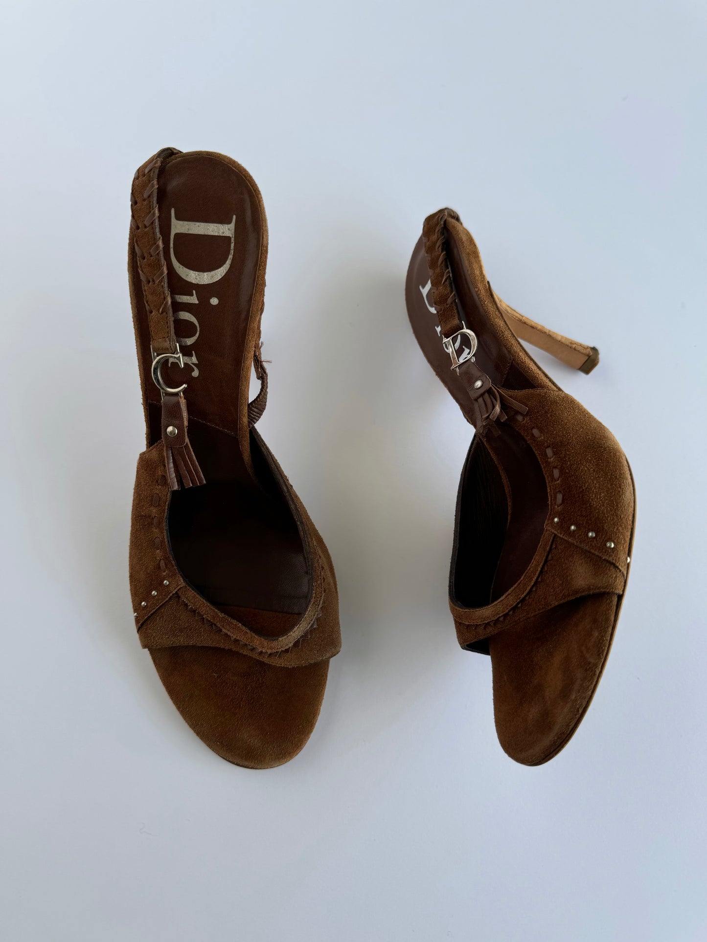 Vintage Dior Suede Mules