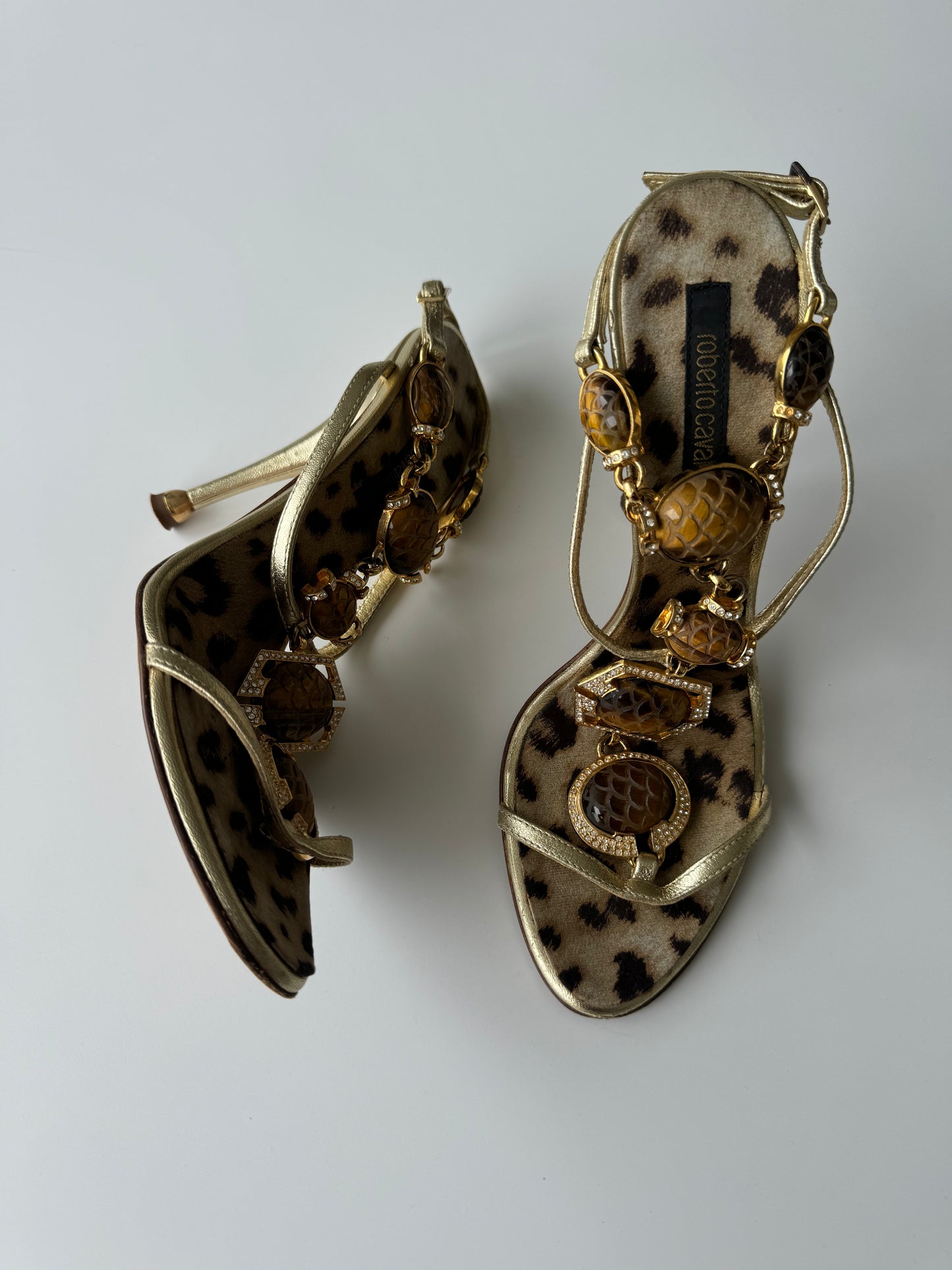 Roberto Cavalli Vintage Tiger's Eye Heels