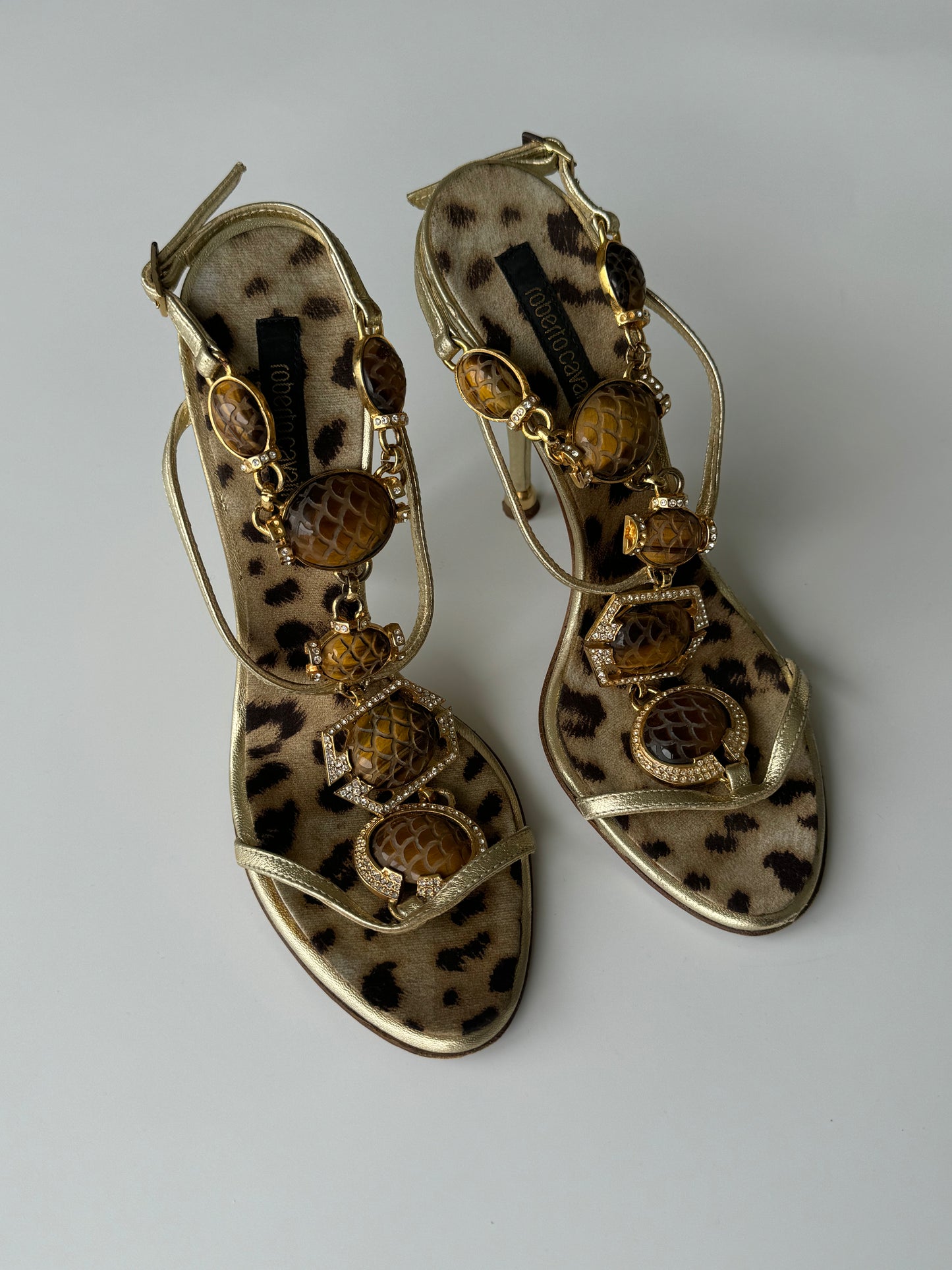 Roberto Cavalli Vintage Tiger's Eye Heels