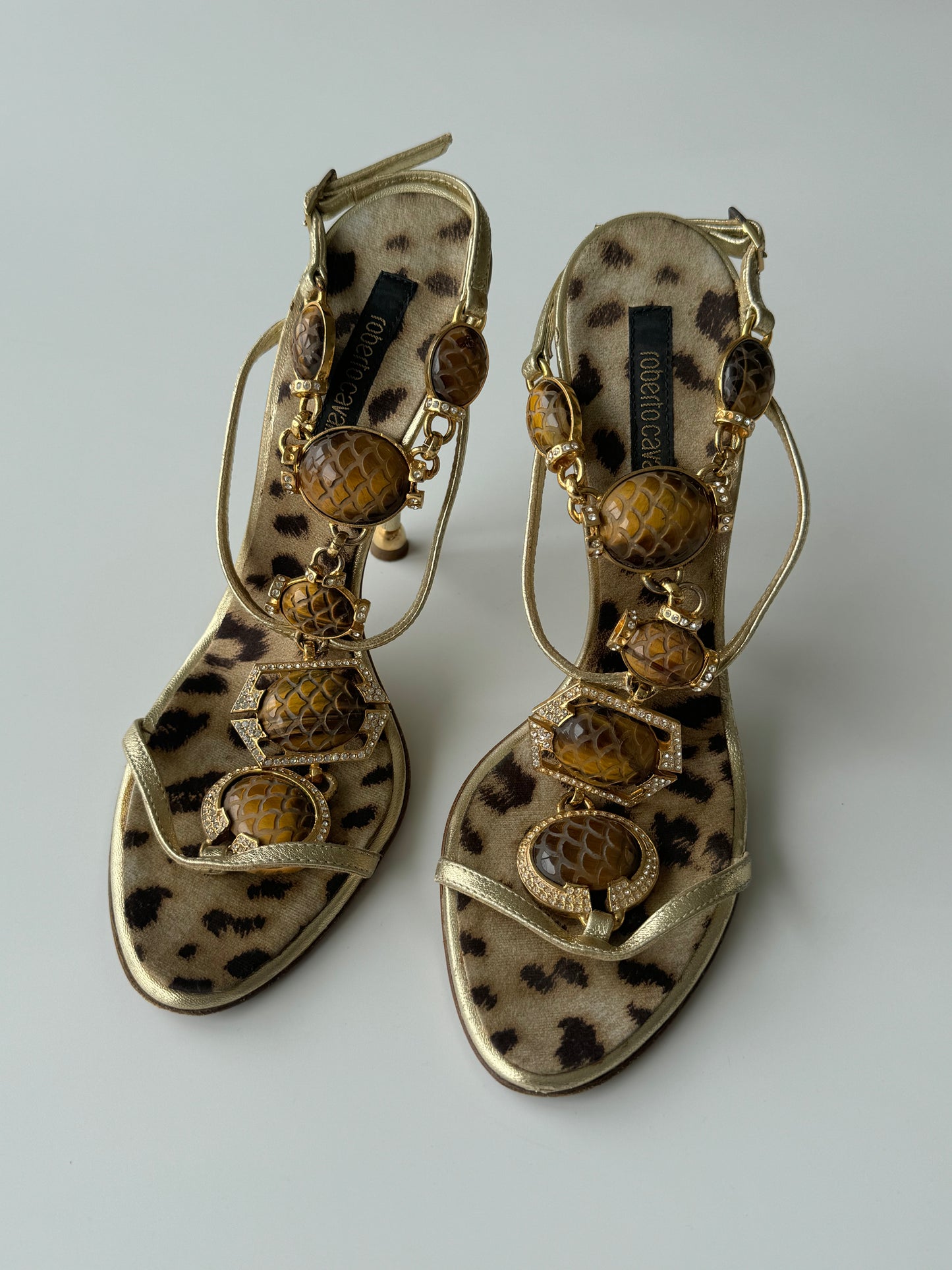 Roberto Cavalli Vintage Tiger's Eye Heels