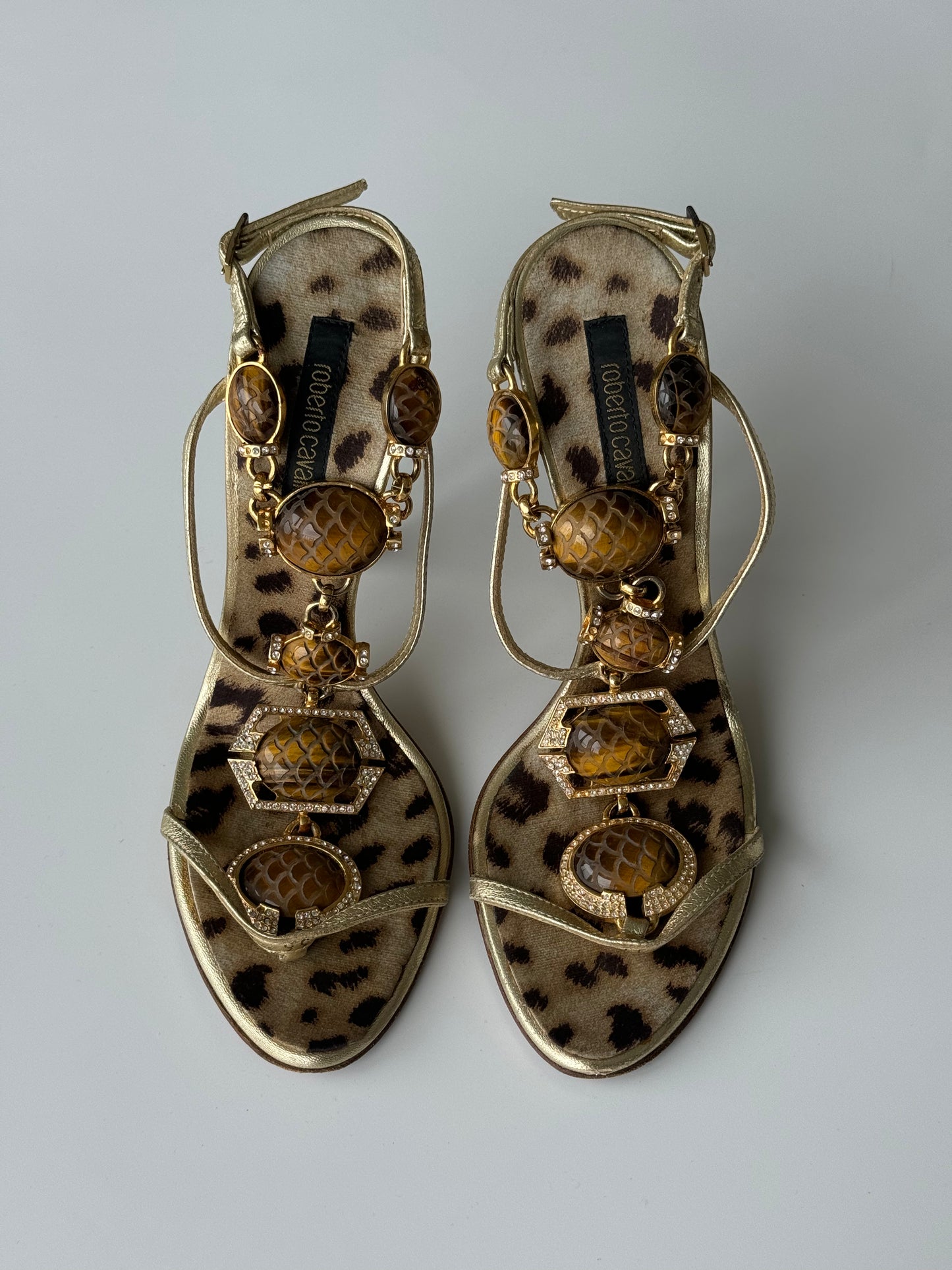 Roberto Cavalli Vintage Tiger's Eye Heels