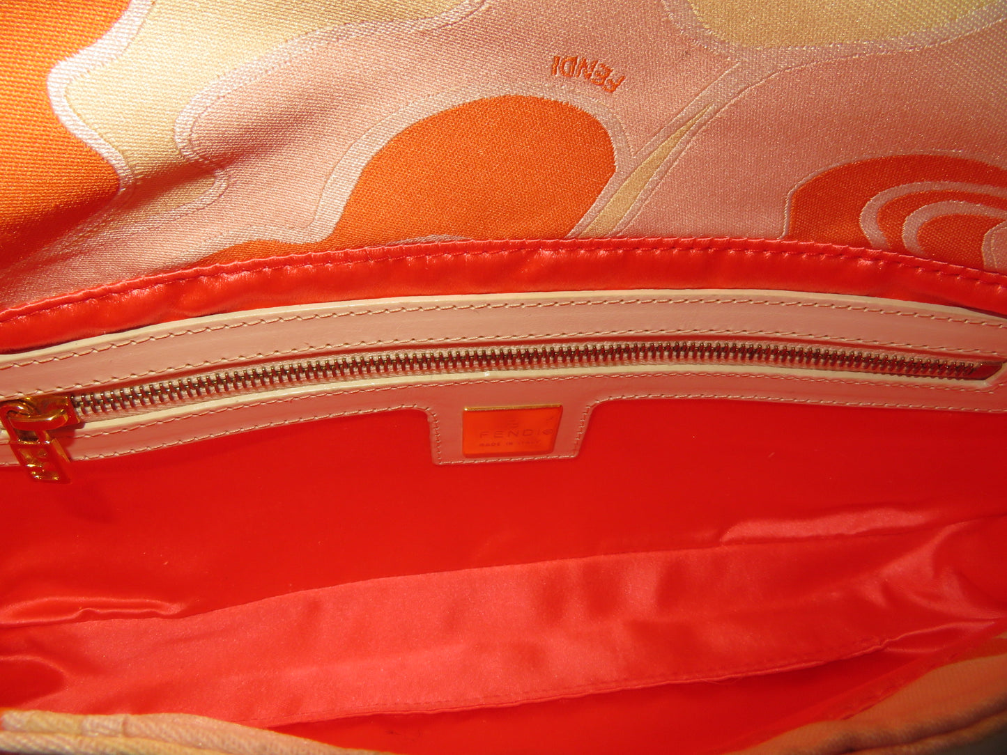 Vintage Fendi Orange Swirl Baguette