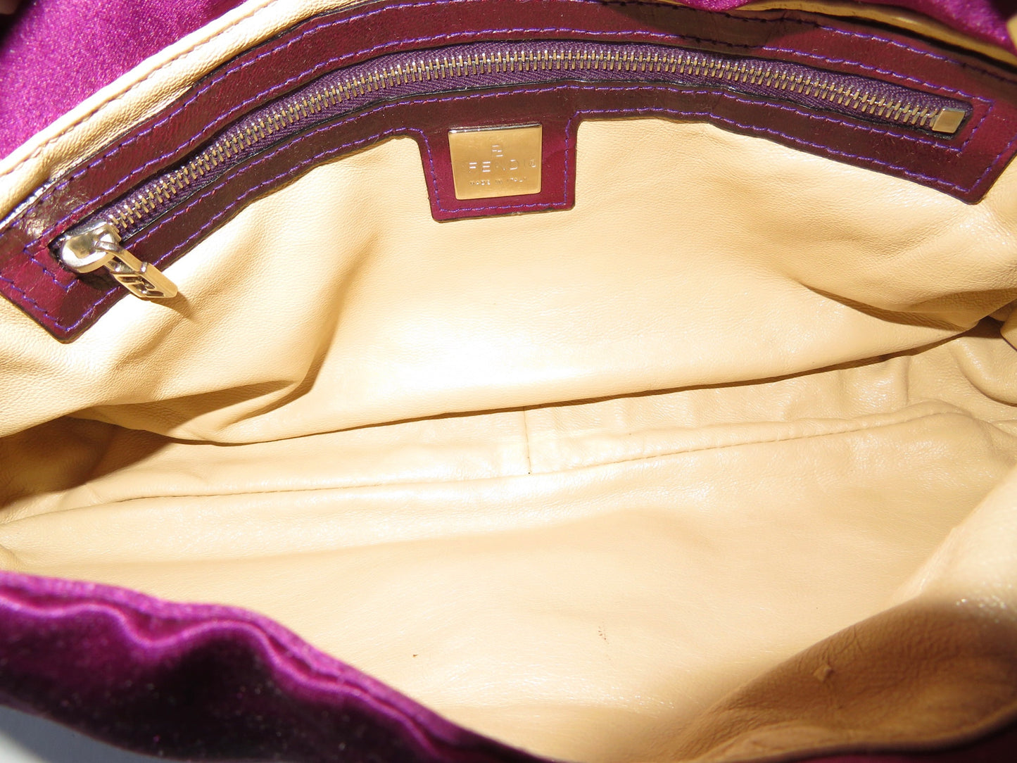 Rare Fendi Silk Crystal Embellished Baguette