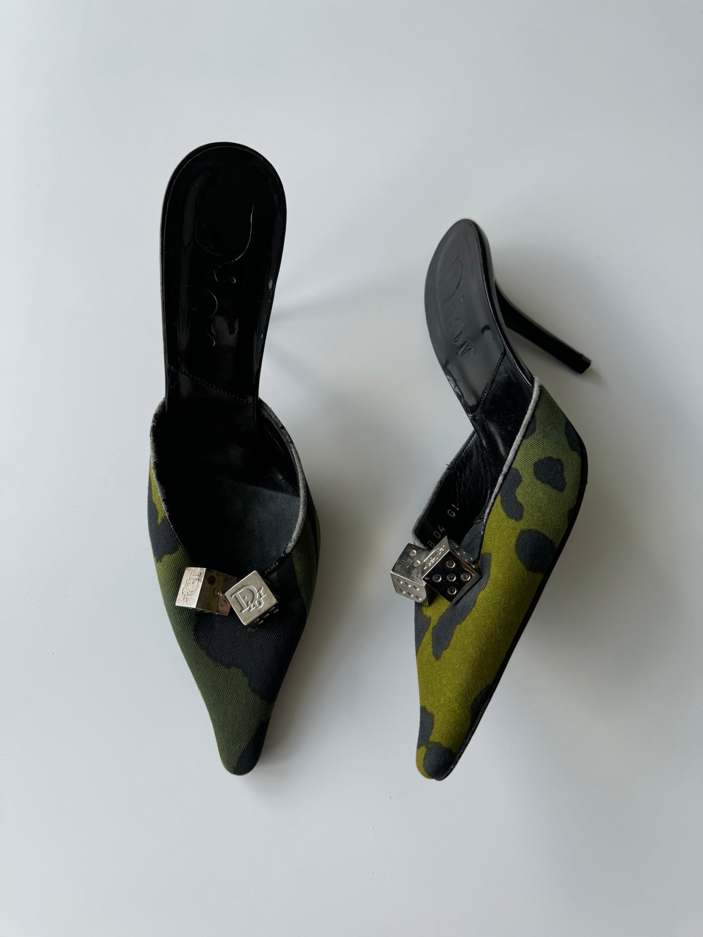 Dior Camo Dice Heels