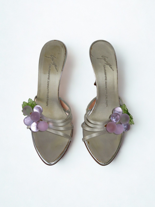 Rare Vintage Giuseppe Zanotti Grape Heels 37.5