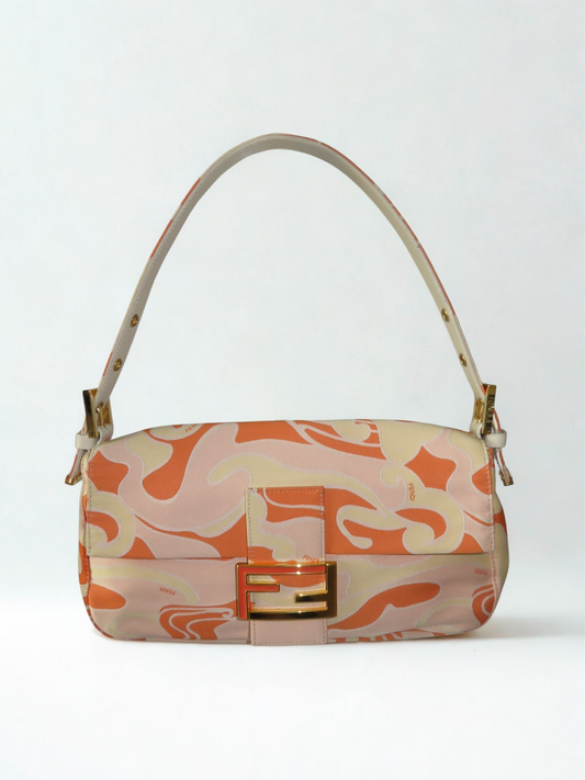 Vintage Fendi Orange Swirl Baguette