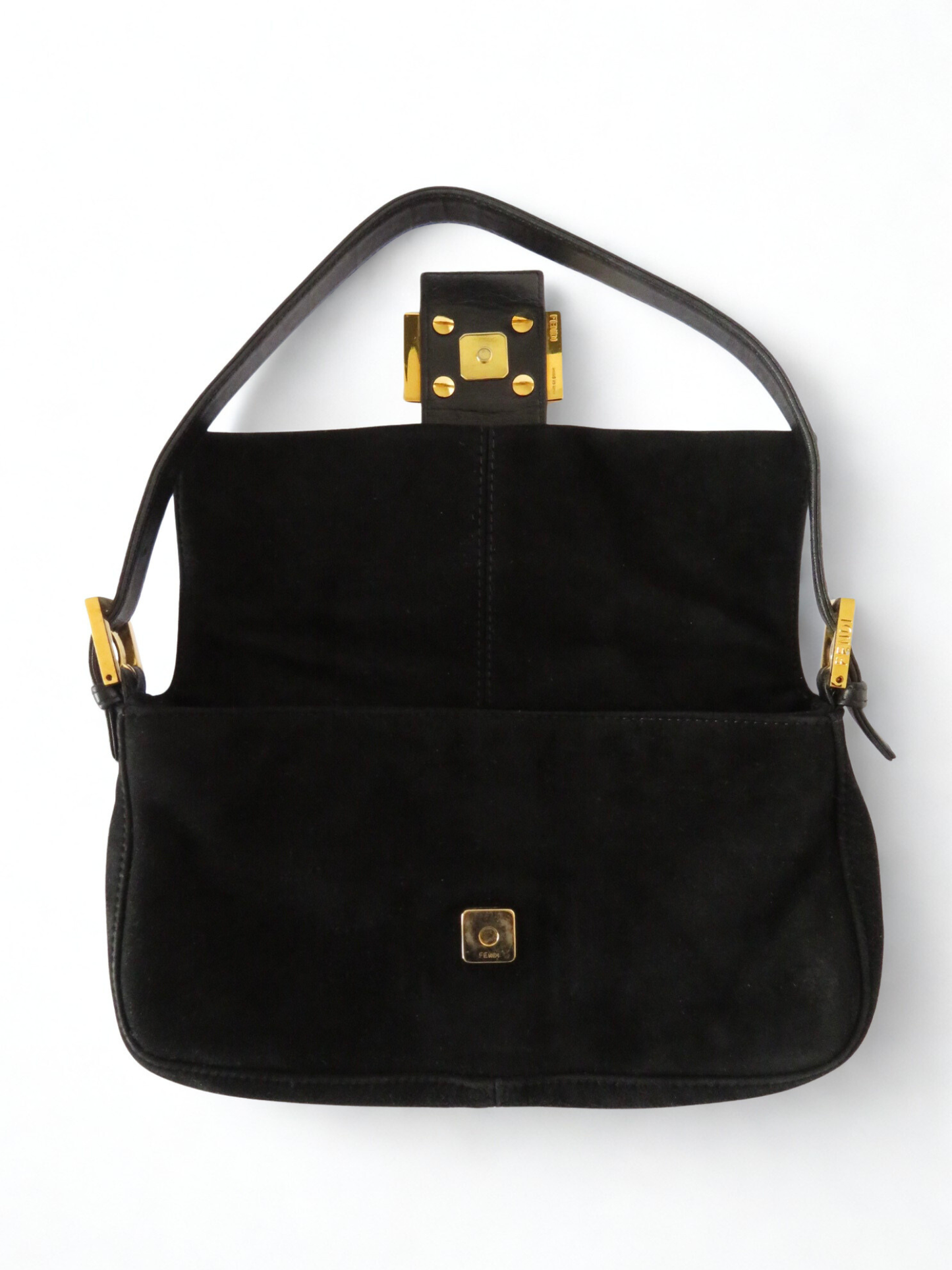 Vintage Black Suede Fendi Baguette