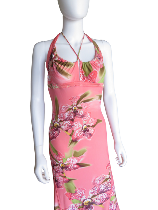 Roberto Cavalli S/S 2005 Pink Orchid Dress