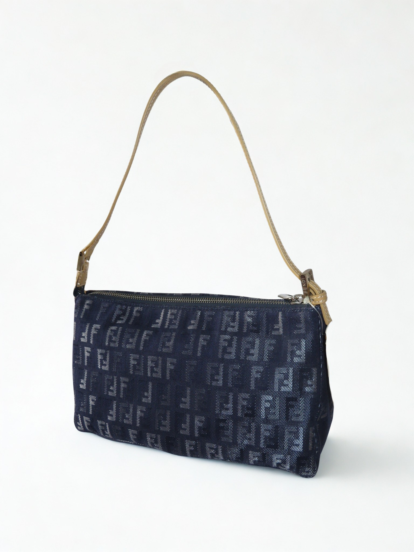 Fendi Denim Zucchino Pochette Shoulder Bag