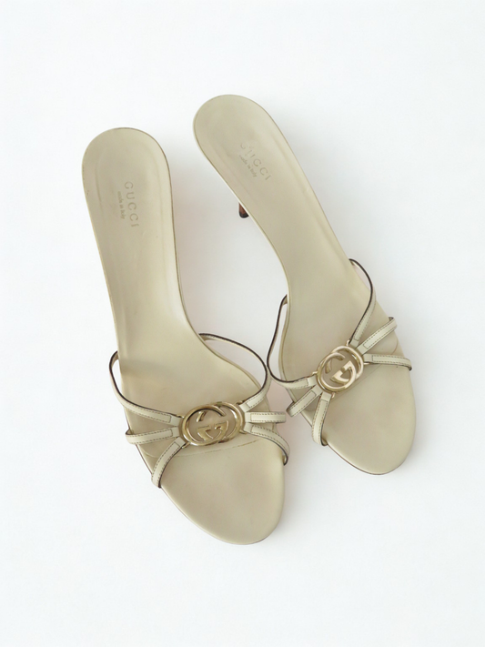Vintage Gucci GG Interlocking Heels Size 41