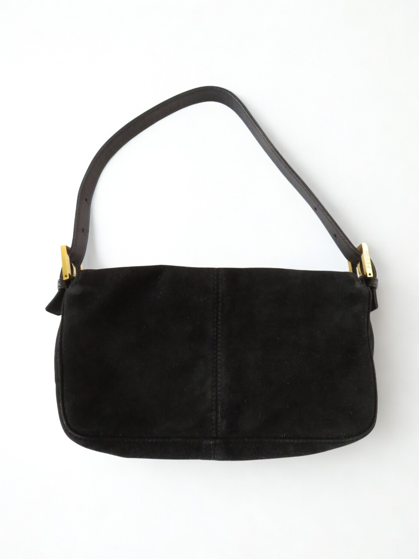 Vintage Black Suede Fendi Baguette
