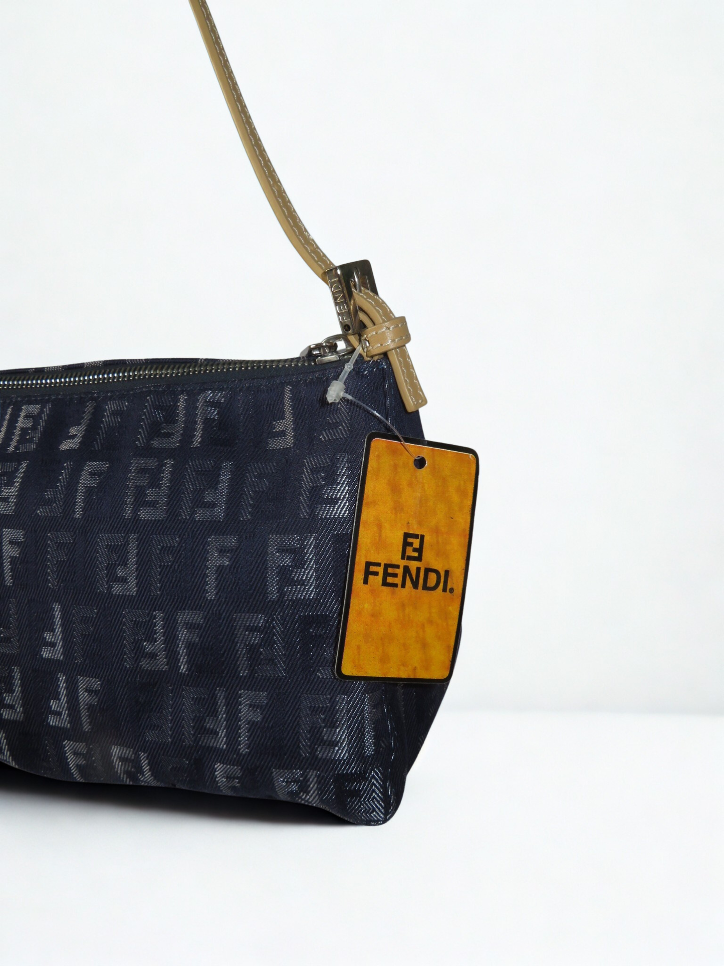 Fendi Denim Zucchino Pochette Shoulder Bag