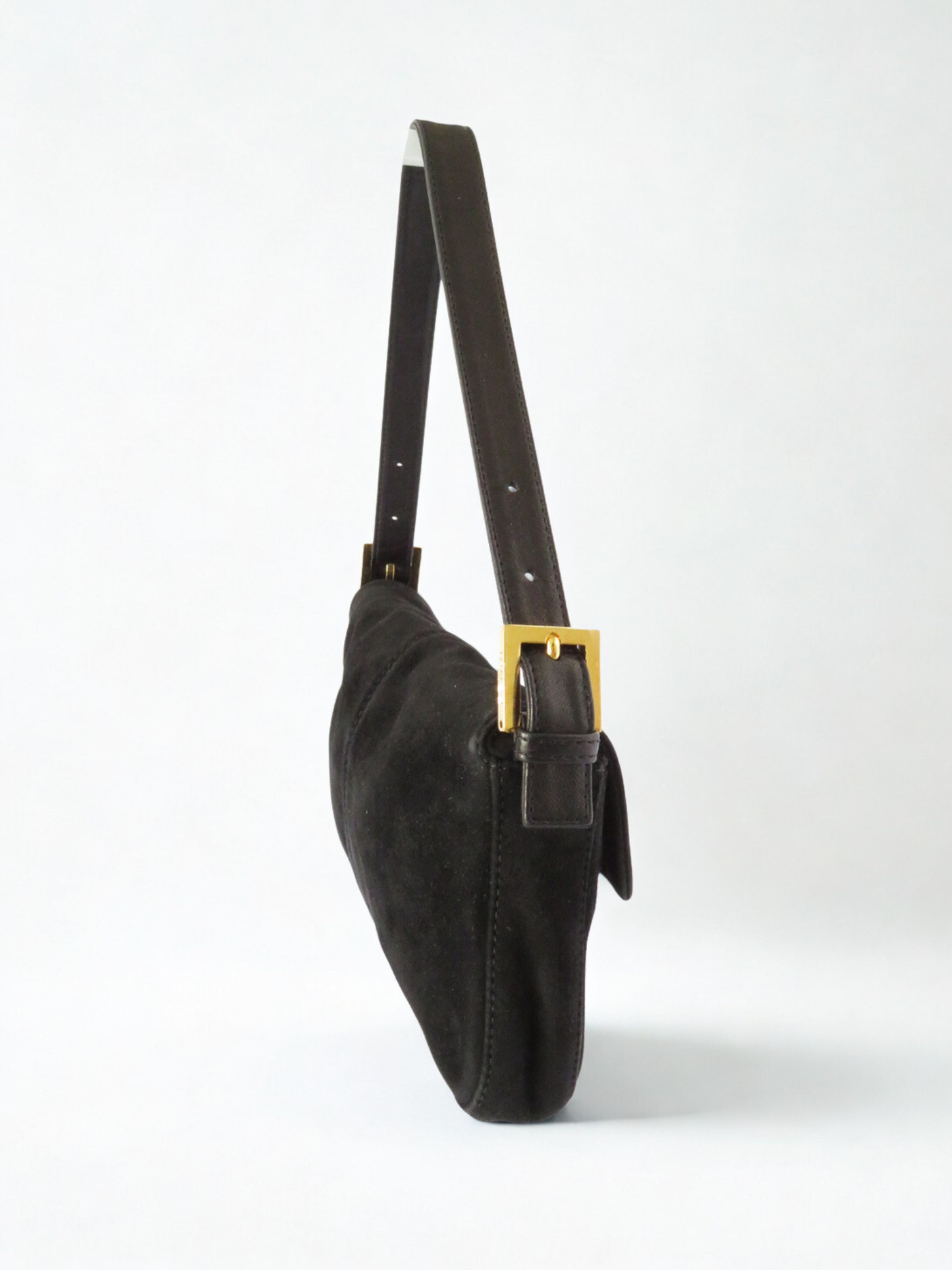 Vintage Black Suede Fendi Baguette