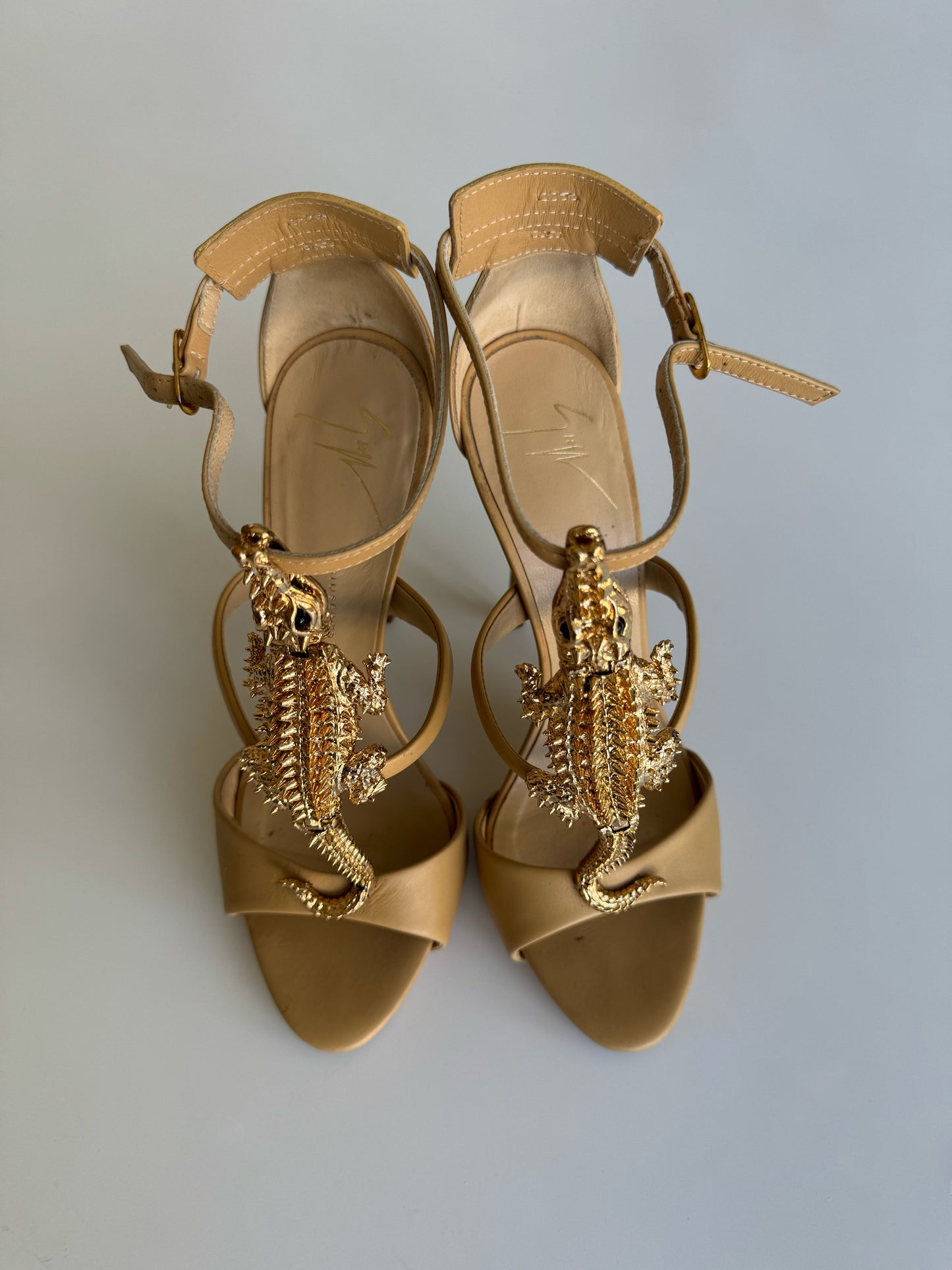 Giuseppe Zanotti Alligator Embellished Heels