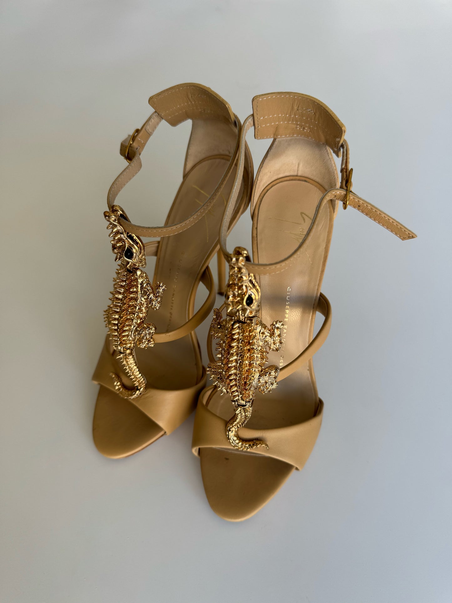 Giuseppe Zanotti Alligator Embellished Heels