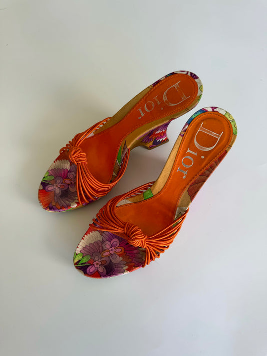 Vintage Dior SS03 Floral Wedges