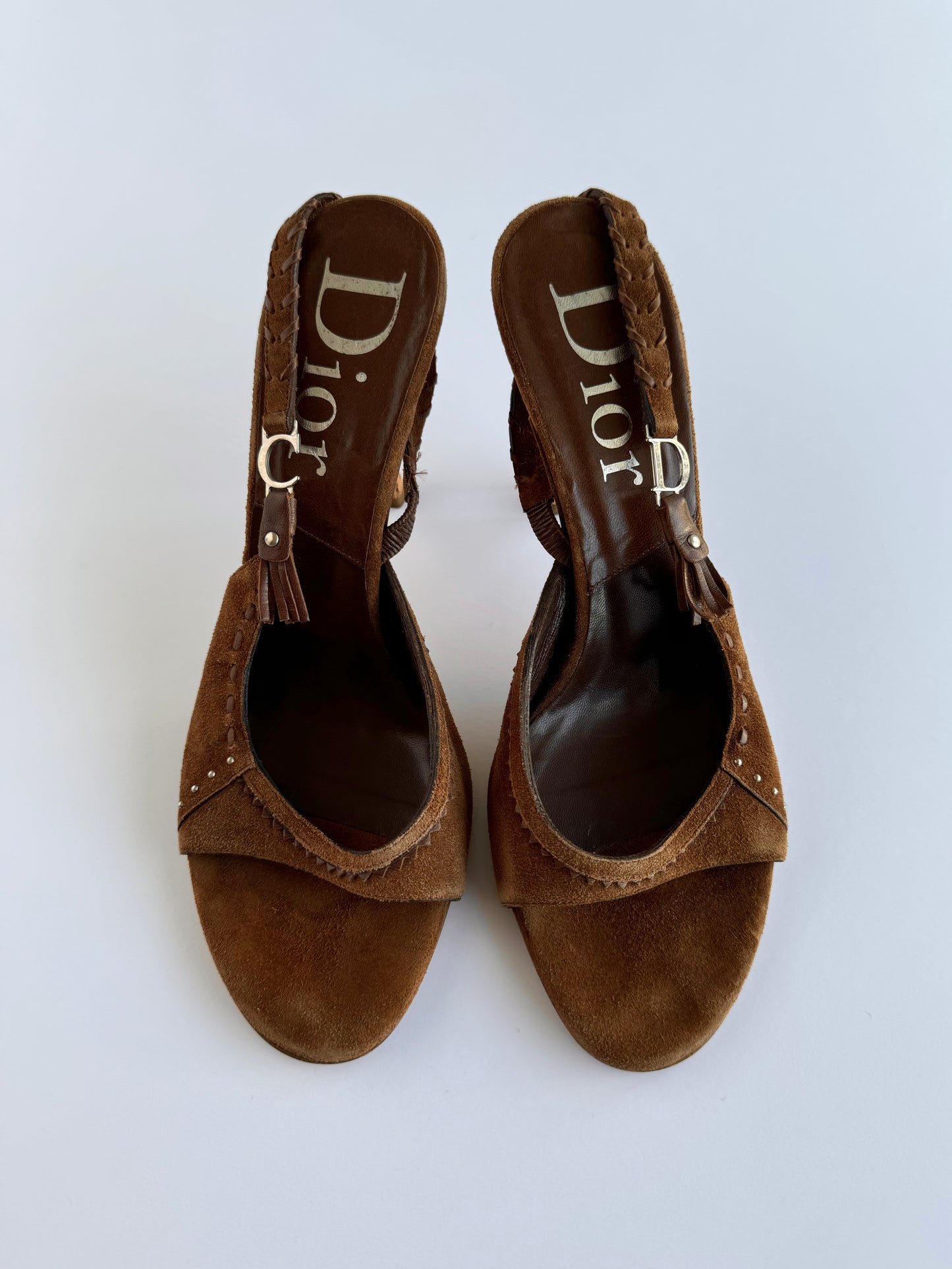 Vintage Dior Suede Mules