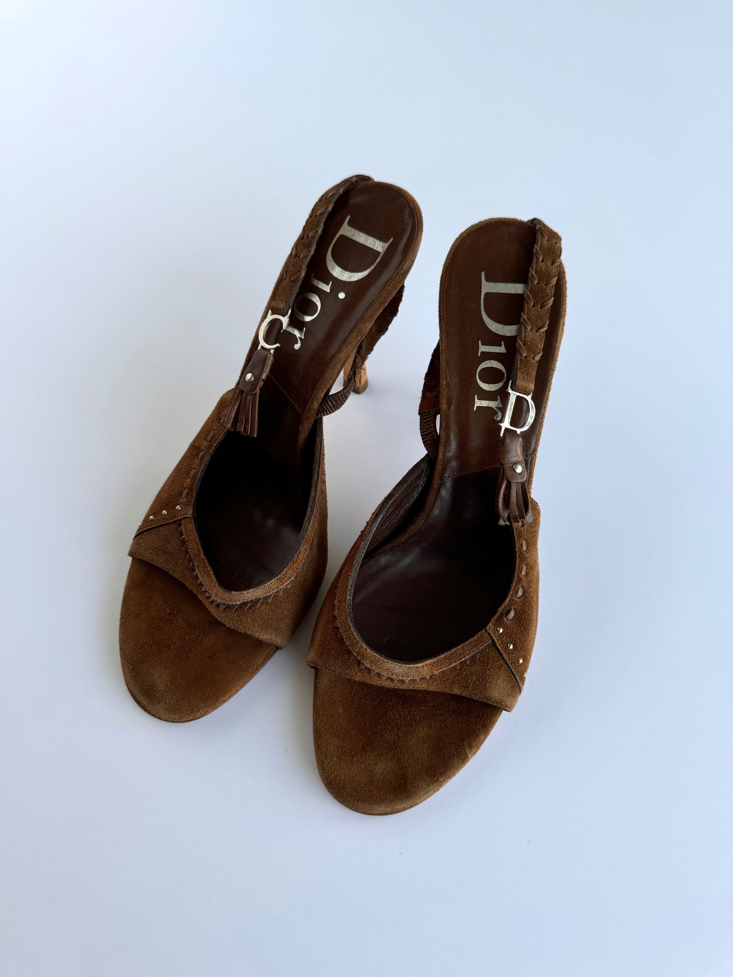 Vintage Dior Suede Mules