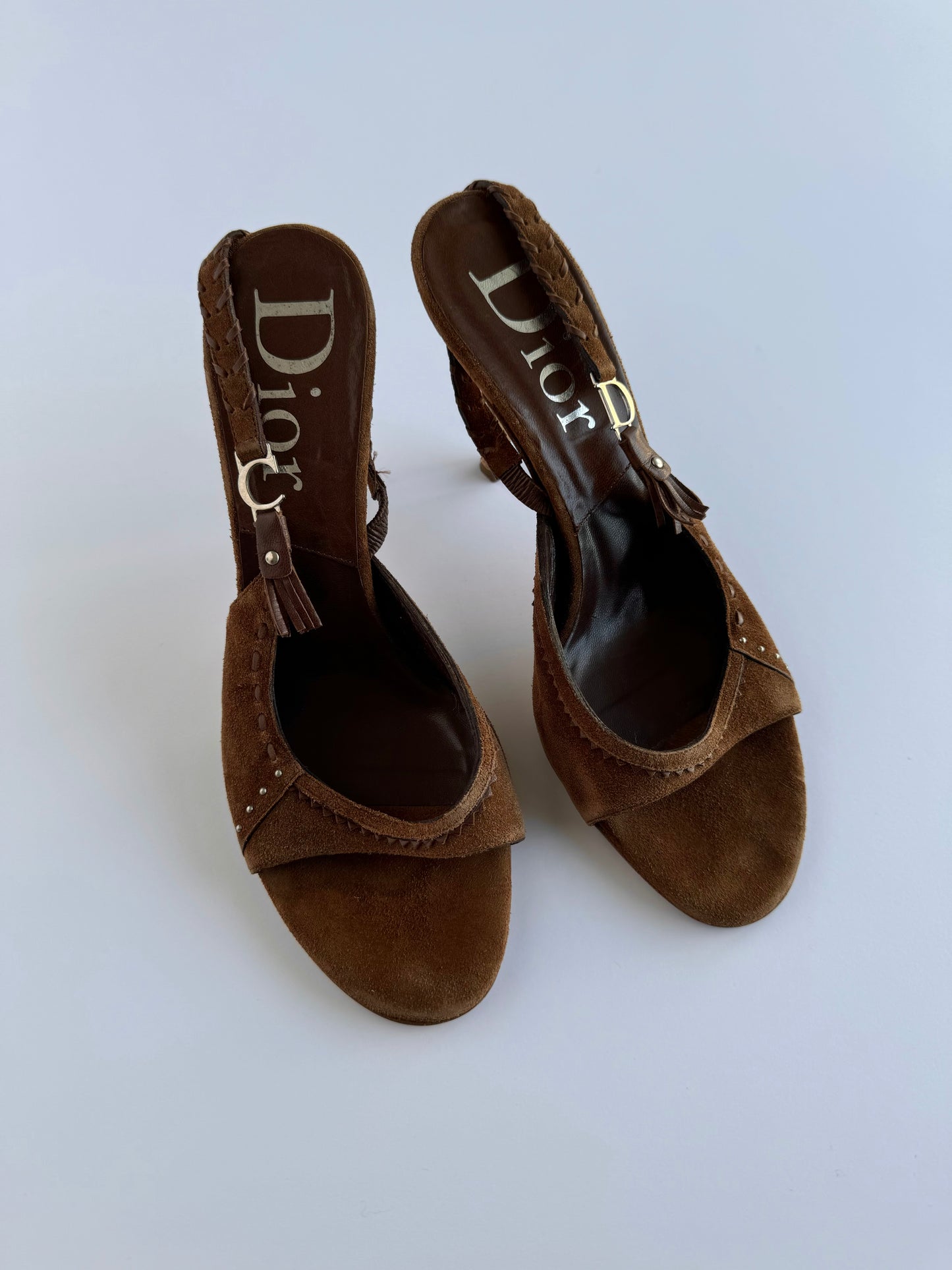 Vintage Dior Suede Mules