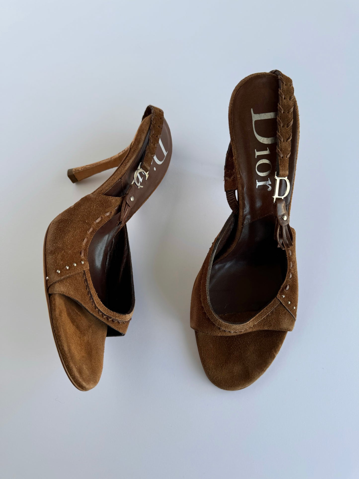 Vintage Dior Suede Mules