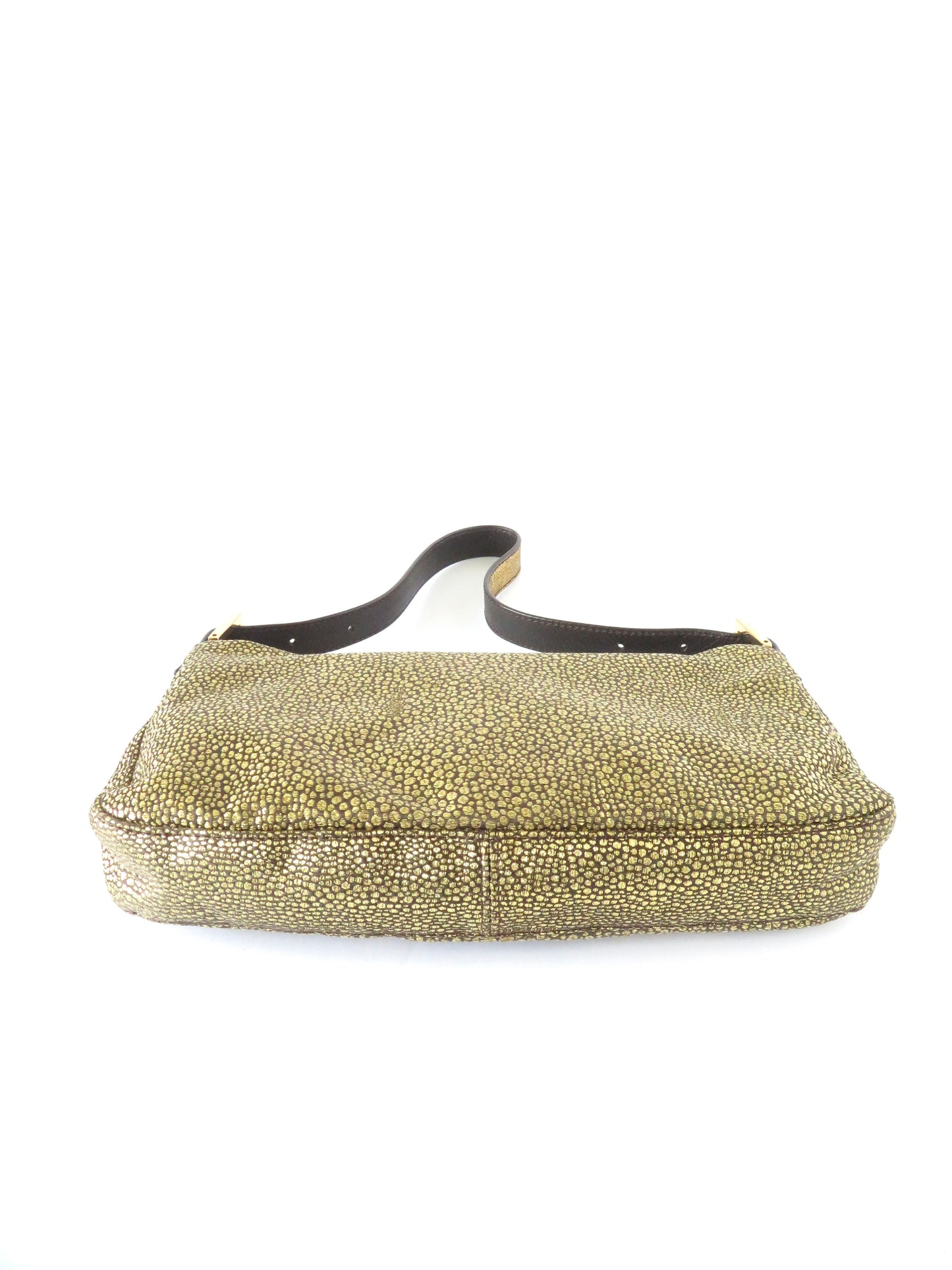 Vintage Metallic Gold Fendi Baguette
