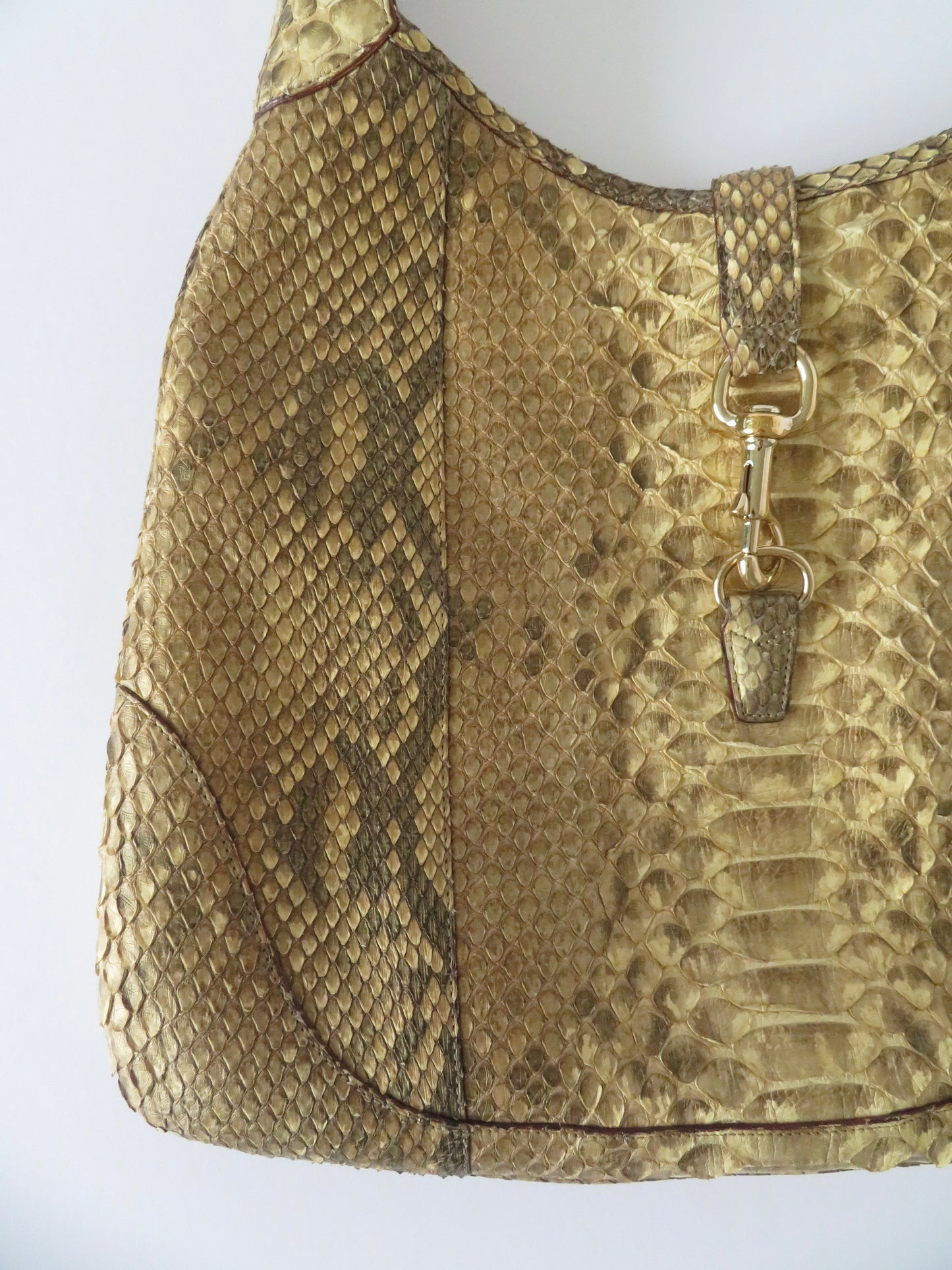 Vintage Python Gucci Jackie Hobo Bag