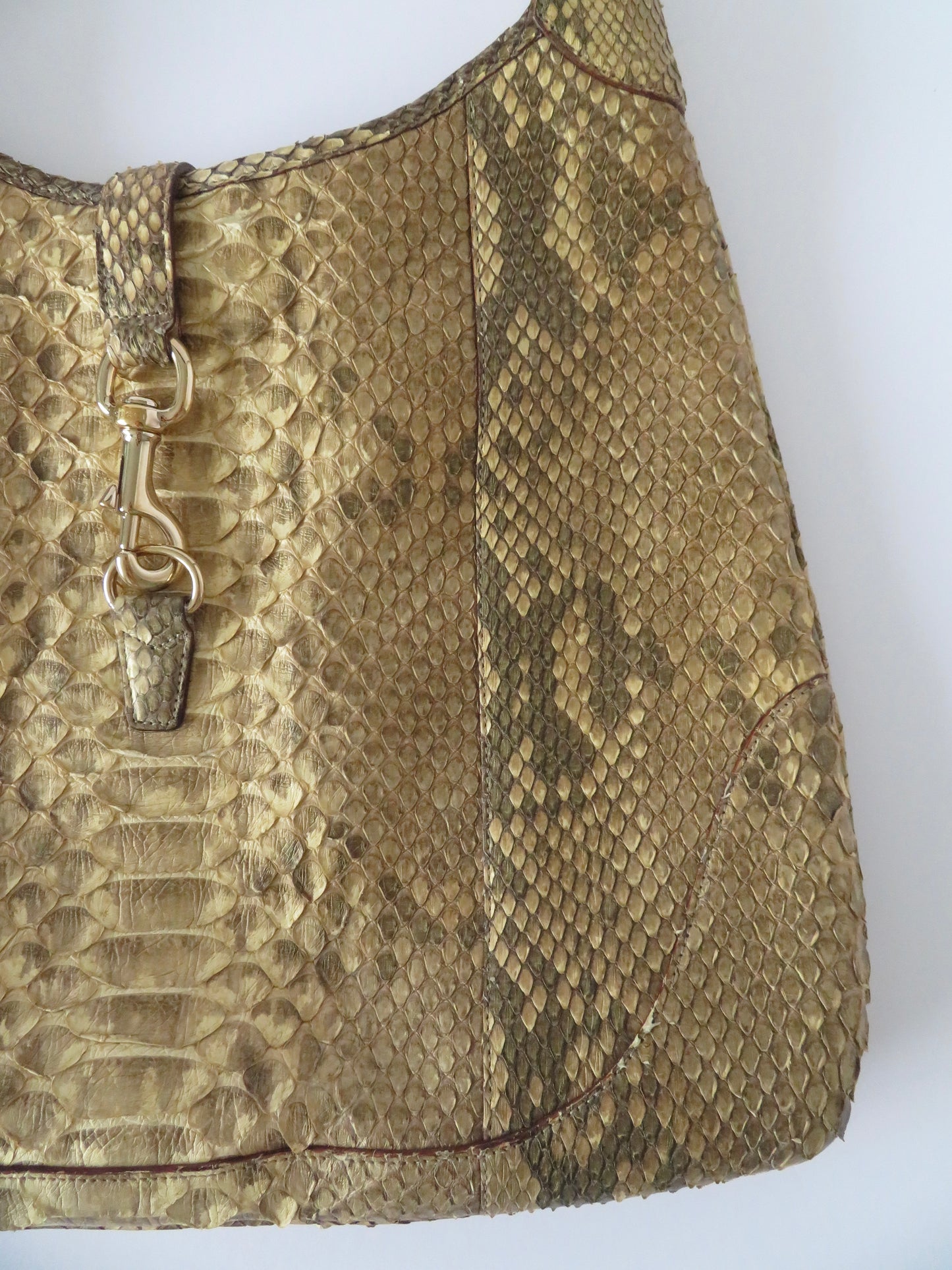 Vintage Python Gucci Jackie Hobo Bag