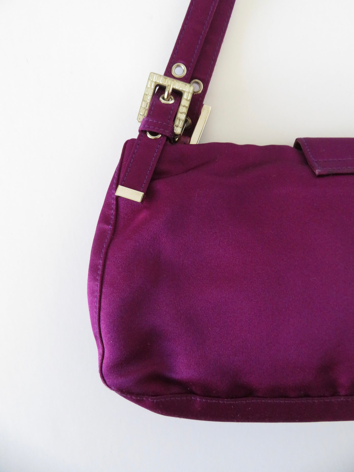 Rare Fendi Silk Crystal Embellished Baguette