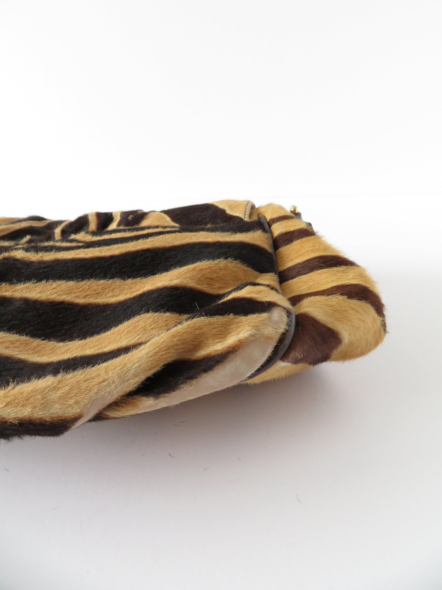 Fendi Tiger Print Large Chain Baguette Bag