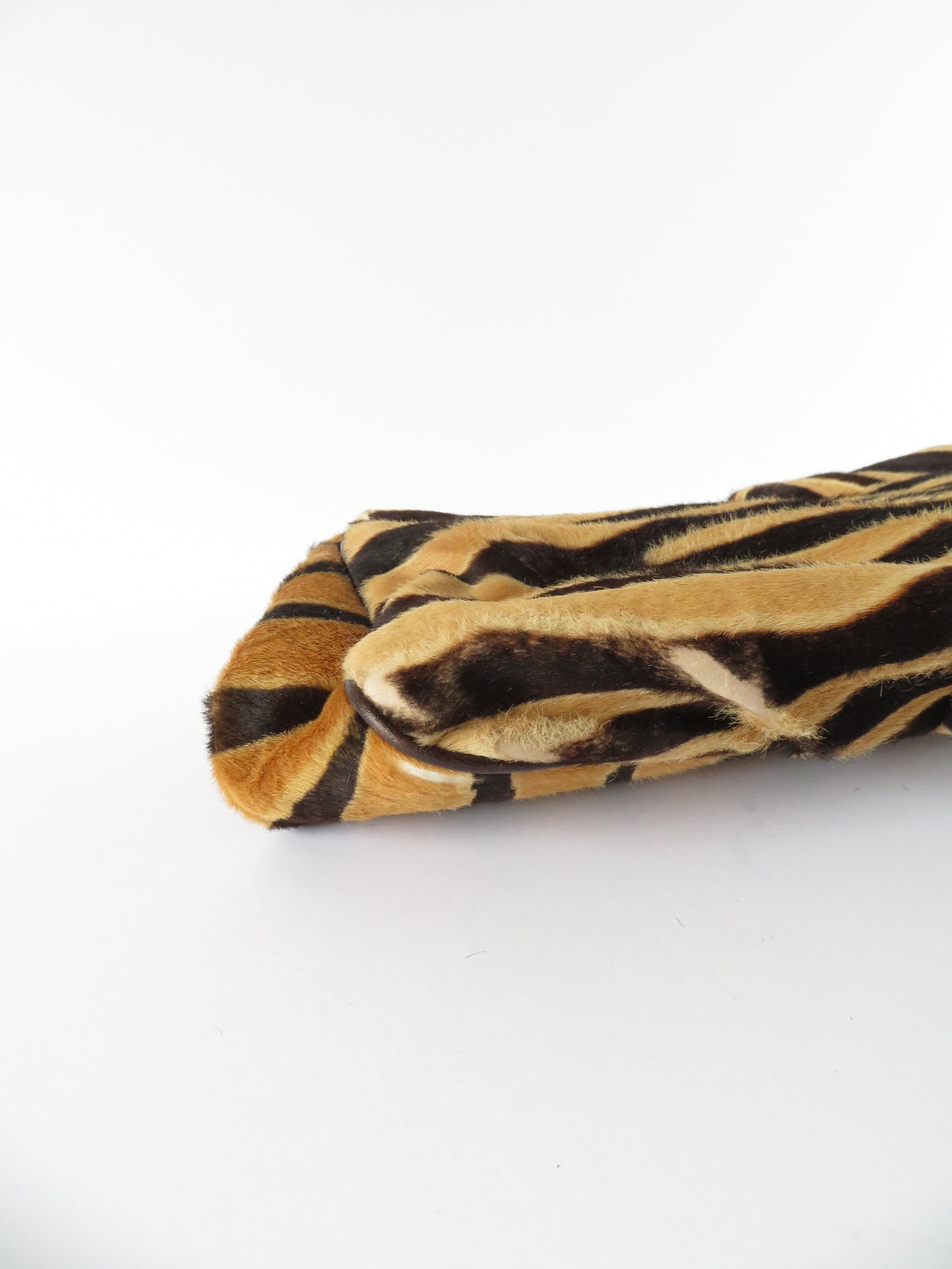 Fendi Tiger Print Large Chain Baguette Bag