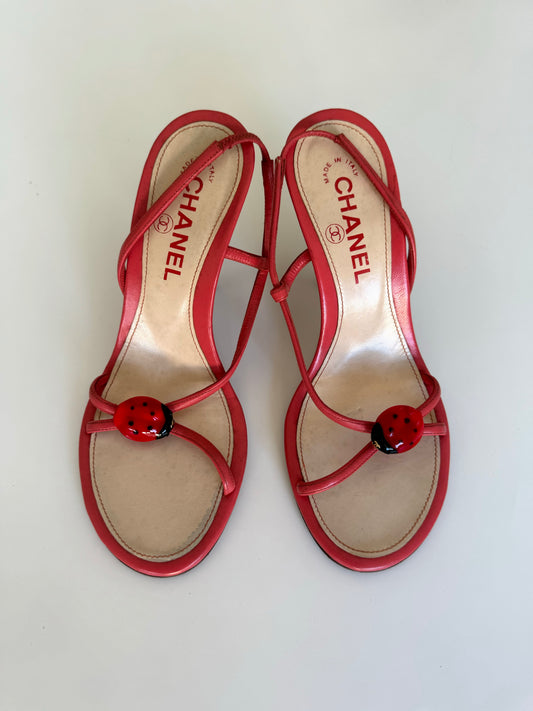 Chanel 2002 Ladybug Heels